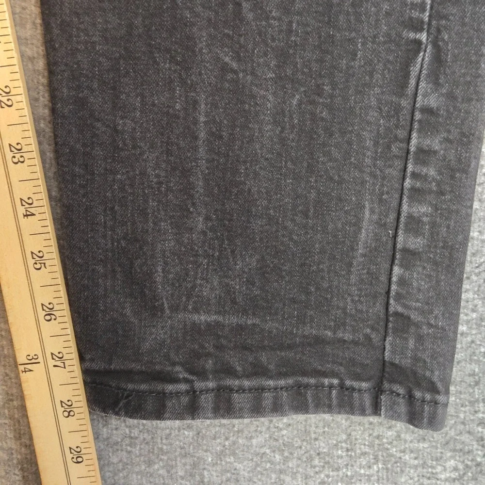 Levi 502 Jeans Mens Tag 38x32 (‎ Meas 36x28) Black Dark Wash Denim Pants Tapered